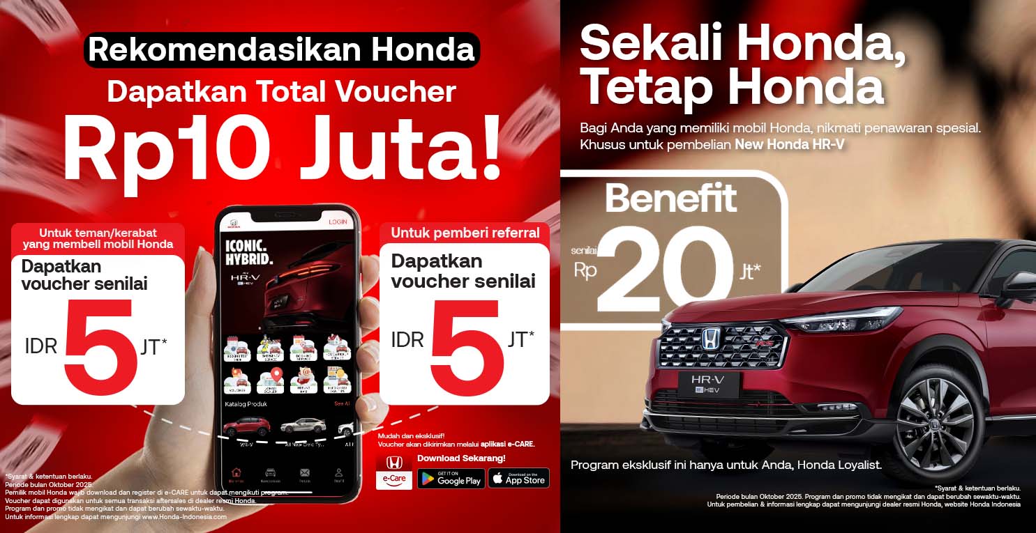 Terima kasih telah menjadi bagian dari keluarga besar Honda.